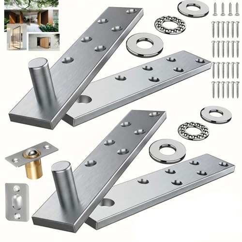Hidden Door Pivot Hinge Heavy Duty 360° Stainless Steel Hinge - color: Classic Silver
