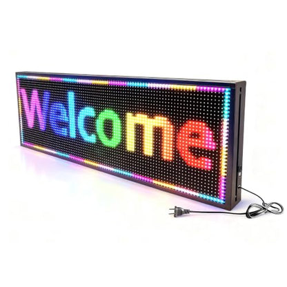 Led Sign Programmable Scrolling Digital Business advertising Message Boar - size: P10 39"x14" Indoor & Outdoor