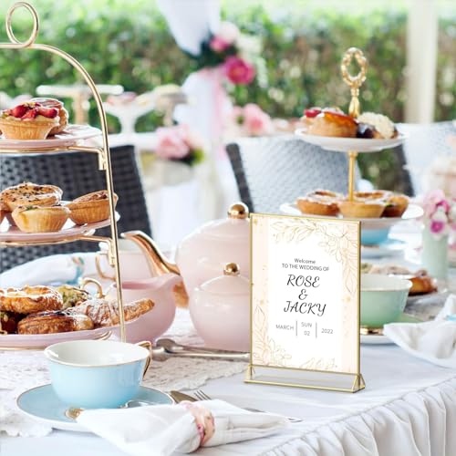NIUBEE 4x6 Acrylic Sign Holder, Picture Frame, Wedding Table Numbers, 6pack - size: 4x6", style: Vertical