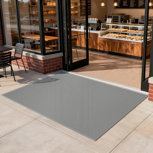 Welcome Door Mat Outside Non-Slip Durable Waterproof Grey 36"x59" - color: Grey-c, size: 36''x59''