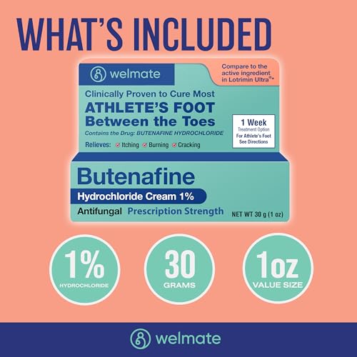 WELMATE Butenafine Hydrochloride 1% Antifungal Cream for Skin, 1 oz - style: 1 Pack