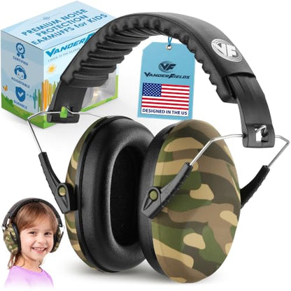 Kids Noise Canceling Headphones - 31 dB (2K Hz) - Ear Protection Earmuffs - color: Camouflage