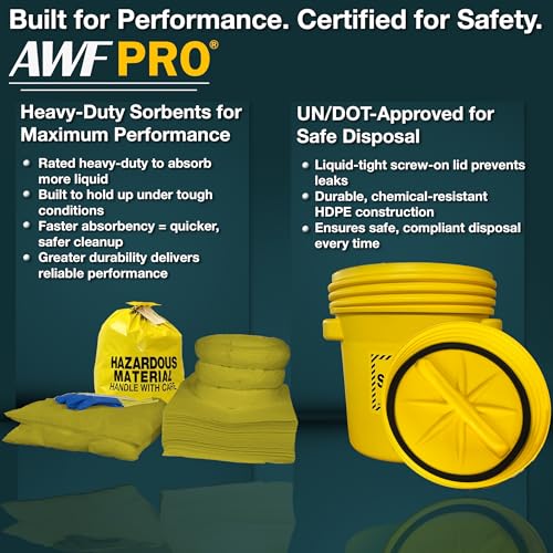 AWF PRO 20 Gallon Hazmat Spill Kit, 59 Pieces - size: Hazmat Spill Kit