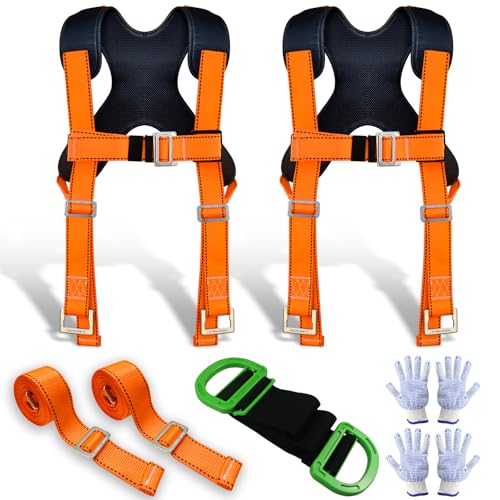 Moving Straps,2-Person Lifting & Moving System,Furniture Lifting Straps with Chest Buckle for Furniture,Mattresses,Appliances,Heavy Objects up to 1000lbs - style: 2-Person Lifting & Moving System