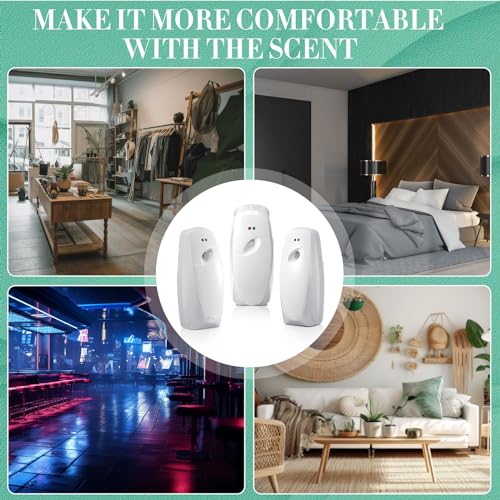 Maxcheck Automatic Air Freshener Spray Dispenser 2 Pack Wall Mounted Free Standing Restroom Air Freshener Battery Operated Automatic Sprayer Dispenser for Home Bathroom Commercial Time Scent(White) - color: White
