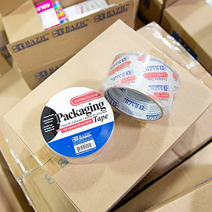 BAZIC PRODUCTS Heavy Duty Clear Packaging Tape, 1.88 in x 54.6 yd, 12-Pack - size: 12-Pack