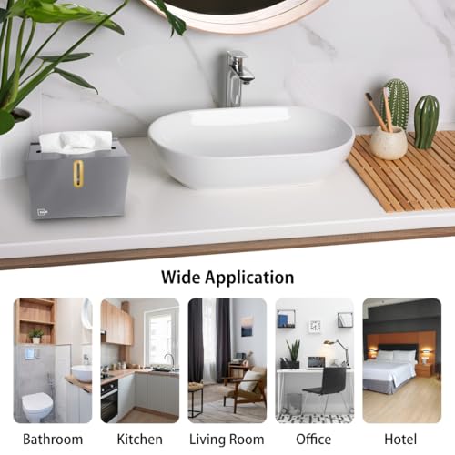 H4N Multifold Paper Towel Dispenser Countertop - Commercial Single Sheet Hand Towel Holder, Compact Acrylic Design for Home, Office, Restaurant Bathrooms - Gray - color: Gray