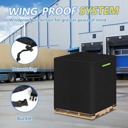 Pallet Cover, 600D Oxford Waterproof Reusable Tarp, 48 x 48 x 60 in - size: 48*48*60in