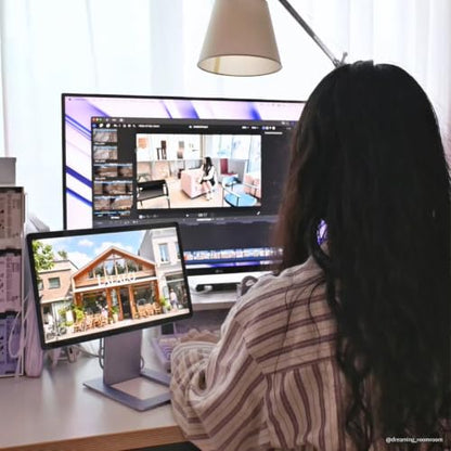 SOTSU FlipAction Touch 14" Premium Portable Monitor | FHD IPS 10-Point Touchscreen | 400 Nits | 100% sRGB | Pivoting Second Screen | USB-C & Mini HDMI | for Windows, Android & Samsung DeX - color: Lilac Luxe Touch