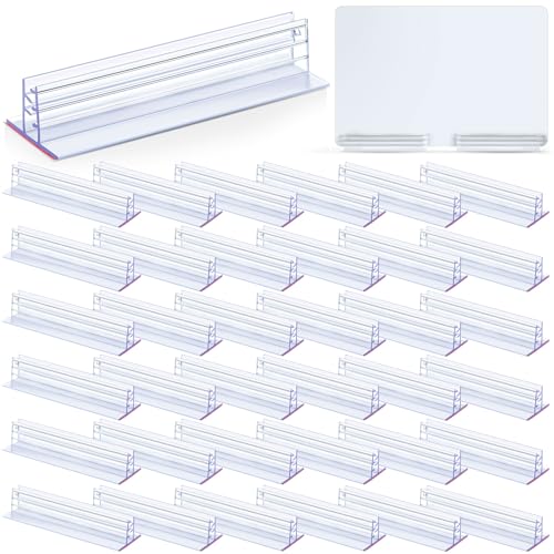 Thyle 120 Pack 3 x 1 Inch Sneeze Guard Gripper Sign Holder with Adhesive