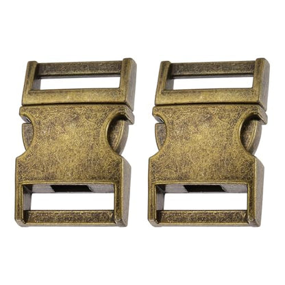 HARFINGTON Metal Quick Side Release Buckles Zinc Adjustable Quick Release Buckle Replacement Snaps Clips Clasps - color: Bronze, size: 3/4"(20.5mm)