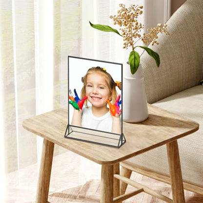 8.5x11 Picture Frame Black Acrylic Sign Holder for Wedding Table Numbers - color: 8.5X11-Black-3 Pack