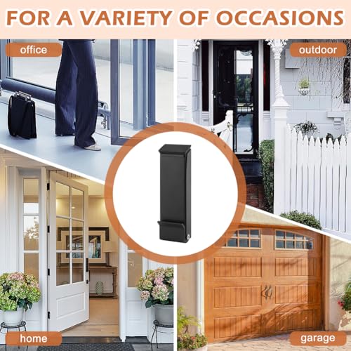 Kickdown Door Stopper, Stainless Steel Door Holder Door Stops for Bottom of Door Hold Open Folding Door Stop Heavy Duty Door Stops(Black)