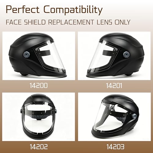 8 Pack Face Shield Replacement Lens Compatible with Jackson Safety Maxview