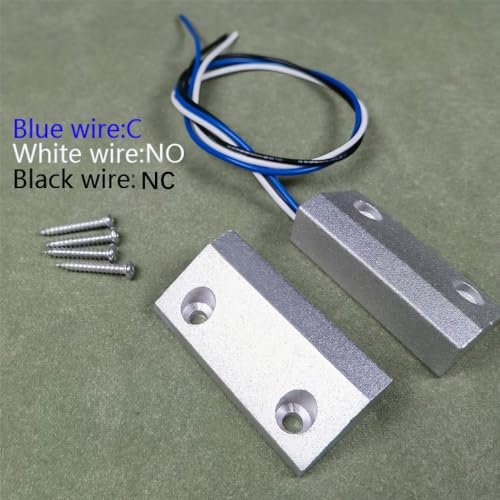 Gebildet Rolling Door Contact Magnetic Reed Switch Alarm with 3 Wires for N.O./N.C. Applications MC-56 - color: Silver-E1285T