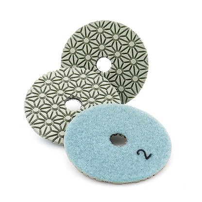 3 Step 4 Inch Diamond Polishing Pads, Step 2, 3 Pack