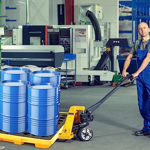 Thyle Spill Containment Platform with Drain Anti Slip Large Plastic Containment Tray Leakproof Detachable for Industrial Uses (1 Pcs,51 x 51 x 6 Inches) - size: 51 x 51 x 6 Inches