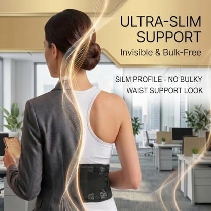Lower Back Brace for Women & Men, Lumbar Support Belt X-Large - size: X-Large (37" - 41" Waist)