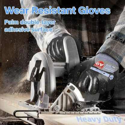 Schwer A9 Cut Resistant Work Gloves, 3/4 Double-Dipped Coating, PM3202, S - size: Small