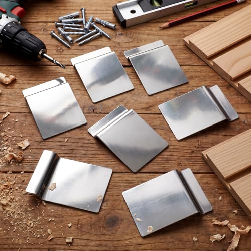 10 Pack DIY Slatwall Plates Accessories Heavy Duty Steel Plate Mount Backplate Slat Wall Mounting Adapter for Make Items Secure Displays Slatwall Compatible