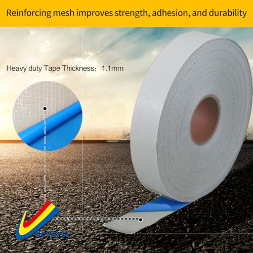 Reflective Pavement Marking Tape, Slip-Resistant & Durable. Heavy-Duty Rubber Base for Outdoors. Ideal for Driveways, Walkways & Parking Areas (White, 2 Inch X 148 Feet) - color: White, size: 2 Inch X 148 Feet