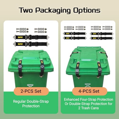 Bear Proof Trash Can Locks,Raccoon Proof Garbage Can Straps,2 Pack - style: 2 PCS