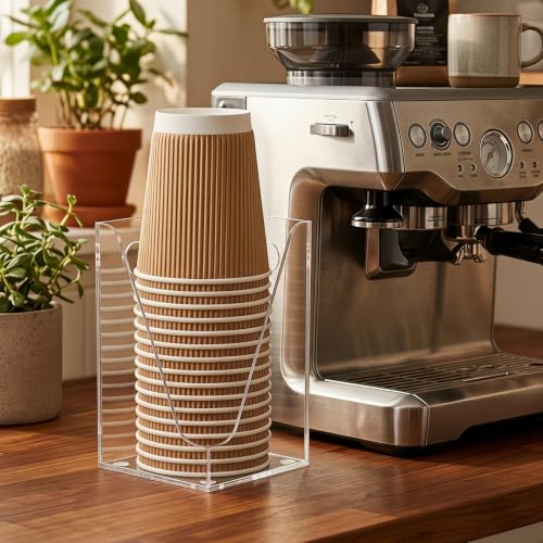 Cup Dispenser, Wall Mount Cup Holder for Water Cooler Fit Up to18oz Cups - color: Large