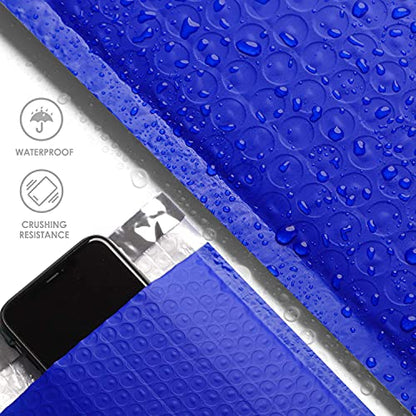 Metronic 800PC Bubble Mailers 4x8 Bulk Small Bubble Mailer Royal Blue - color: Blue, size: 4x8" 800PC
