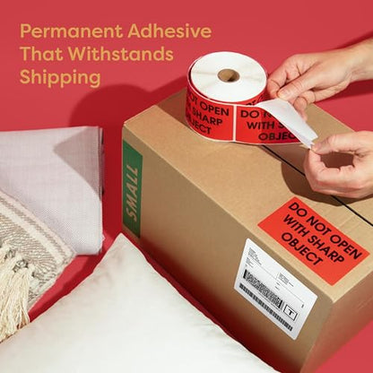 2" X 3" Fragile Stickers for Shipping (5000 Labels, 10 Rolls) - color: Fragile 2" X 3"