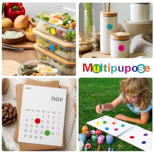 5000 PCS 3/4" Colored Dot Stickers Round Color Coding Labels, 10 Assorted Colors on Coding Label Sticker Rolls, for Office, Classroom Supplies, Home Etc(10 Rolls, 3/4 Inches) - color: 10 Roll/5000pcs, size: 0.75inch