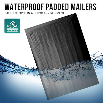 Levex - #0 6" x 10" [100 Pack] Black Poly Bubble Mailers, Padded Envelope Mailers, Packing Envelope & Mailing Bags for Shipping - color: Black, size: #0 - (6" x 10")