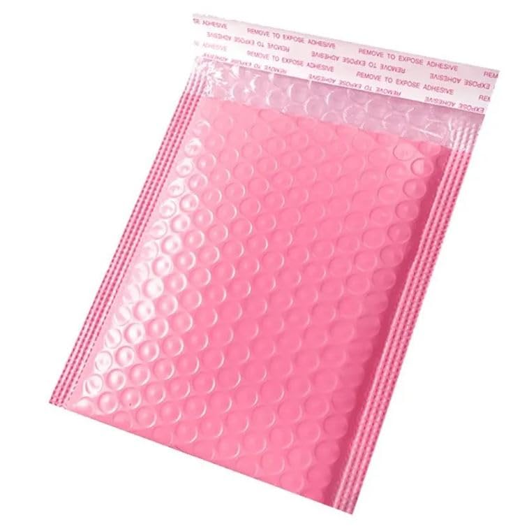 Water Resistant Bubble Envelope Mailers [10 Pack] 8.5 inch x 11 inch #2 Pink Poly Padded Shipping Envelopes Self Sealing Cushioned Packaging Bags - size: #2 8.5" x 11"