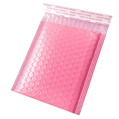 Water Resistant Bubble Envelope Mailers [10 Pack] 8.5 inch x 11 inch #2 Pink Poly Padded Shipping Envelopes Self Sealing Cushioned Packaging Bags - size: #2 8.5" x 11"