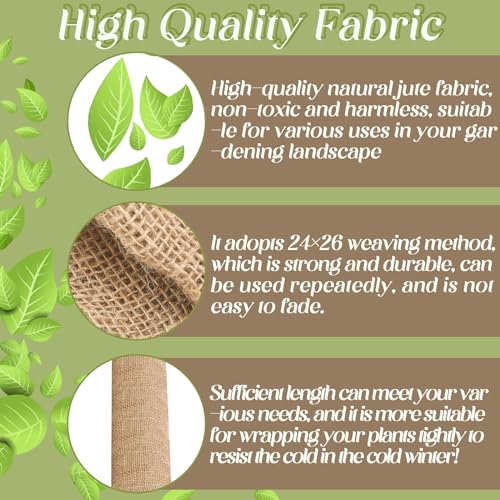 Buryeah 1 Pack 72 Inch X 66 ft Burlap Fabrics Roll Natural Jute Garden - size: 72 Inch X 66 ft