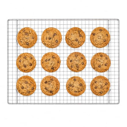 Mrs. Anderson's Baking Professional Cooling Rack, Heavy Duty Steel, Fits Half Sheet Pans, 16.5 x 11.875 x 0.625-Inches - size: Half Sheet -11.75 x 16.5-Inch