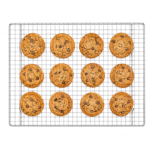 Mrs. Anderson's Baking Professional Cooling Rack, Heavy Duty Steel, Fits Half Sheet Pans, 16.5 x 11.875 x 0.625-Inches - size: Half Sheet -11.75 x 16.5-Inch