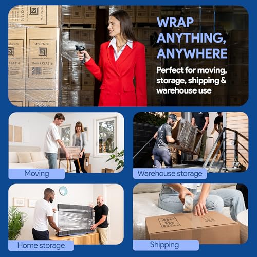 International Plastics Co. 18" Stretch Film/Wrap 1500 feet 80 Gauge, 4 Pack - color: Black, size: 4 Pack