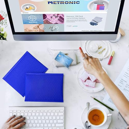 Metronic Bubble Mailer 8.5x12 25 Pack Self-Seal Padded Envelopes Royal Blue - color: Blue, size: 8.5x12" 25PC
