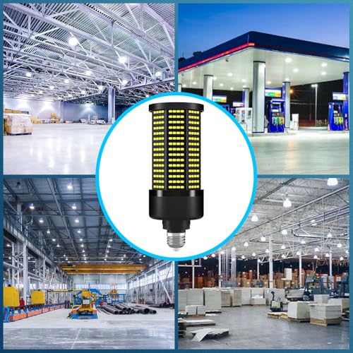 80W LED Corn Lights Bulb 13460Lumens Super Bright 800W Equivalent E27/E26 Base Lamp Bulb 6000K Daylight 100-277V Large Area Light for Basement Parking Lot Backyard Factory Workshop Commercial Lighting