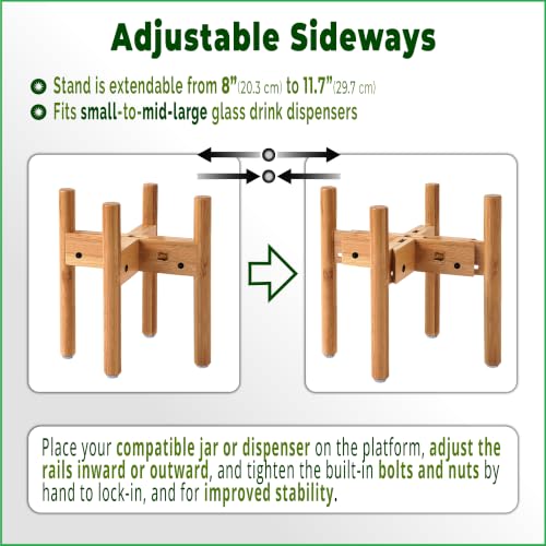 ZPirates Drink Dispenser Stand - Adjustable, Medium