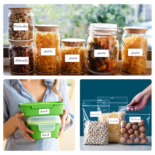 Multi-Use Removable Labels, 1"x 3", 300 PCS Blank Labels Total,Water/Oil/Tear Resistant/Ink Won't Smudge No Residue - size: 1×3 inch
