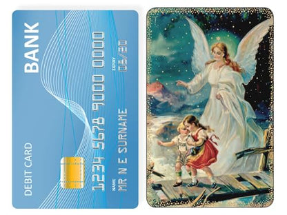 Lot of 10- Guardian Angel Prayer Card 3 3/8 in X 2 3/16 in Made in Italy