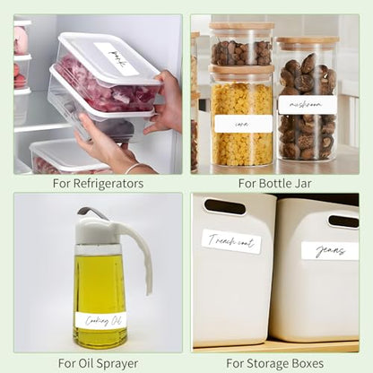 1000 Freezer Labels, 1 x 3 Inch Removable Food Labels, White