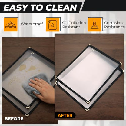 NATGAI 15 Pack 3 Page 6 View Menu Covers 8.5 x 11 Clear Menu Holder - size: 3 Page 6 View