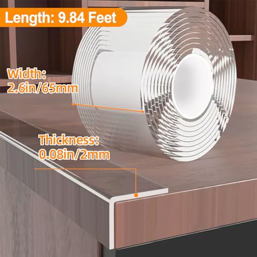 CHENYA Corner Protectors Baby Proofing,9.84 FT Clear Edge Protector Strip - size: 2.6in x 9.84FT