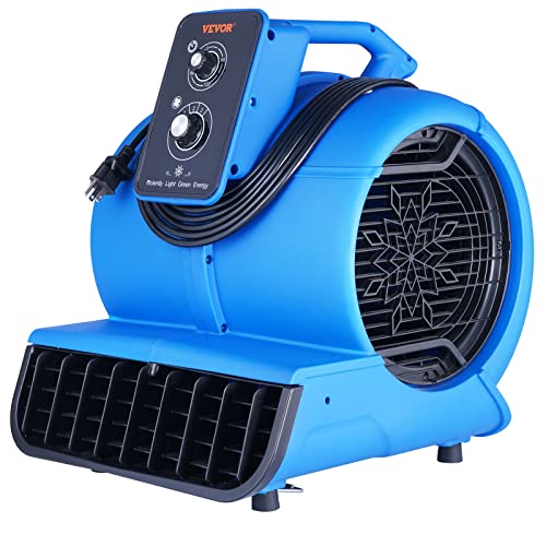 VEVOR Air Mover, 1/2 HP 2600 CFM Carpet Dryer for Cooling and Ventilating - size: 2600 CFM (1/2 HP)