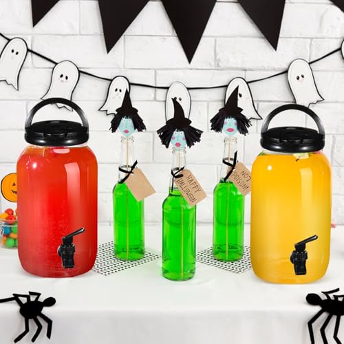 Tanlade 3 Pcs Drink Dispensers with Stand for Parties, 1 Gallon Set, Black - color: Black