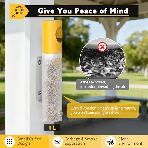Outdoor Commercial Disposal, Wall Mounted Trash can, Waste Bins, Commercial Receptacle, Bin, Fireproof, Prevention of Waterlogging, Corrosion Resistant, Suitable for Park,Outdoor,Offices.