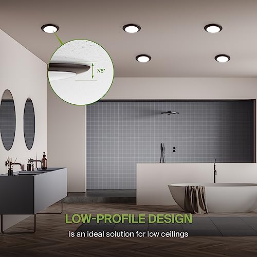 ASD 12 Pack Bronze LED Disk Lights 4 Inch, 5CCT Flush Mount Ceiling Light - color: Bronze, size: 12 Pack