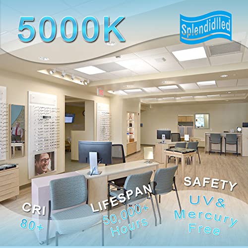 4FT Magnetic LED Retrofit Kit,Recessed T8T10Fluorescent Light Retrofit LED Light Tube,Panel Light,Troffer Quick Retrofit LED Light Kit ,No Professional Tools Required,36w, 5000K White light (2 pack) - color: 4ft-5000k-2pack